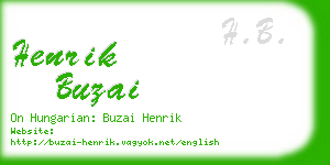 henrik buzai business card